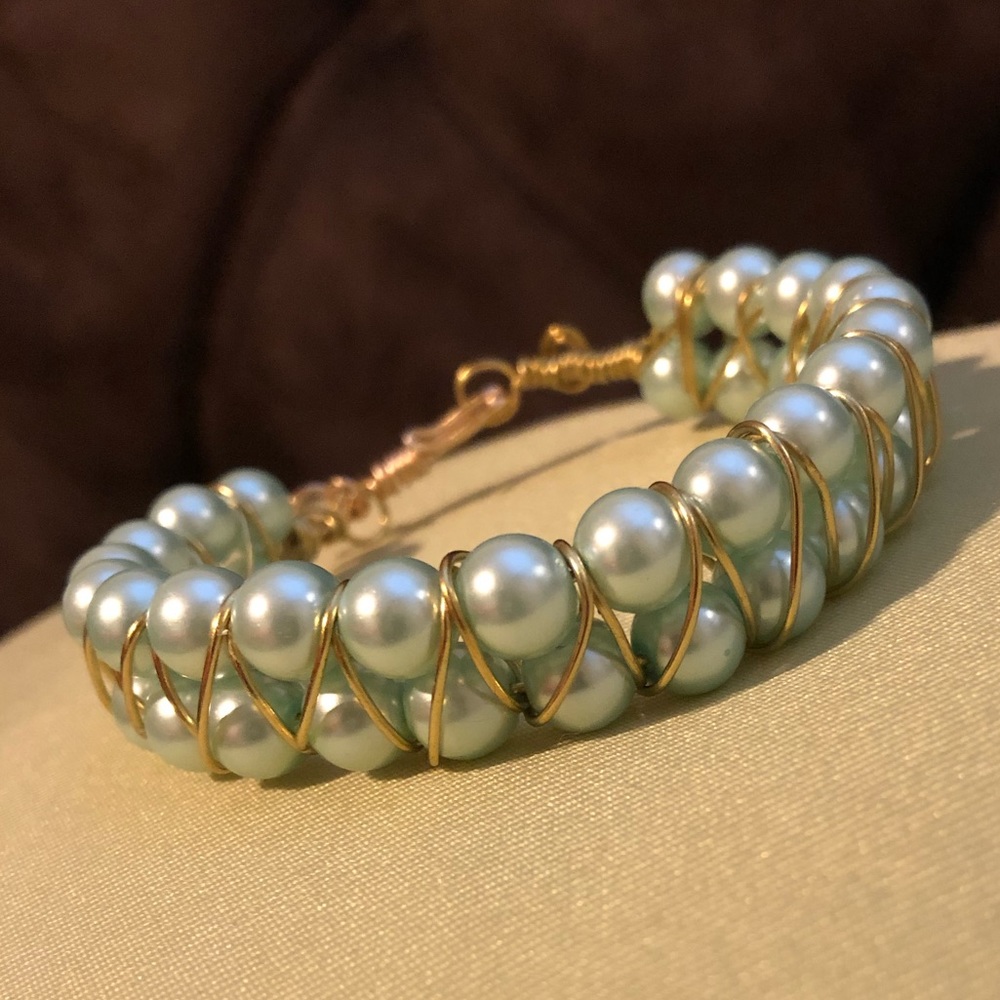 Handcrafted Wire Beaded Bracelet